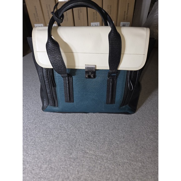 3.1 Phillip Lim Handbags - 3.1 Phillip Lim Pashli Textured Leather Large Satchel Purse Handbag